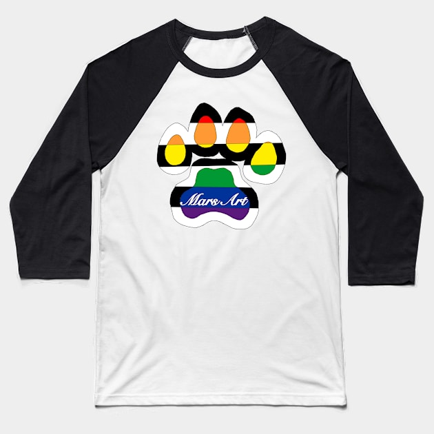 Straight Ally Pride Flag Baseball T-Shirt by MarsArt